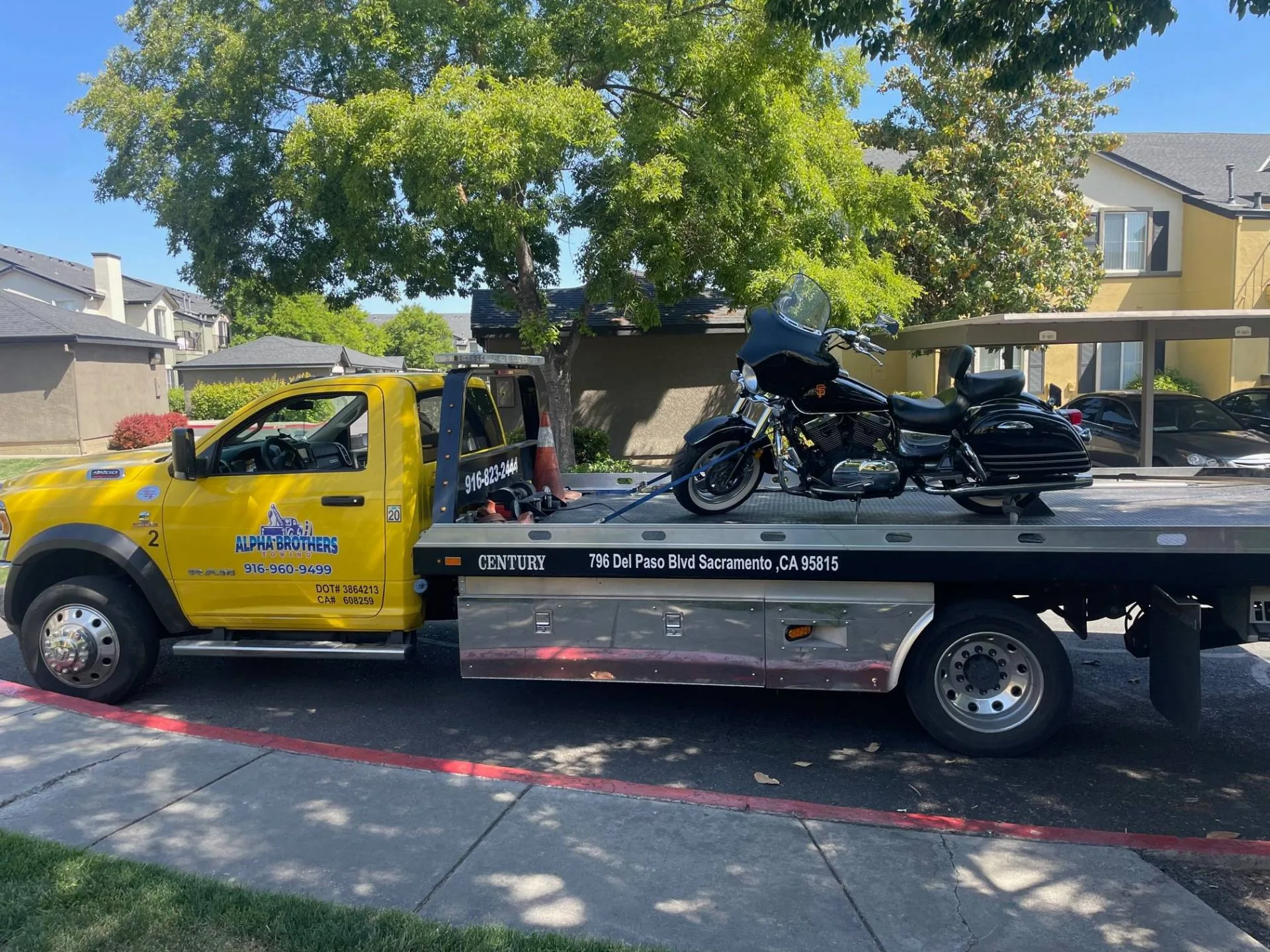 Motorcycle towing in Sacramento